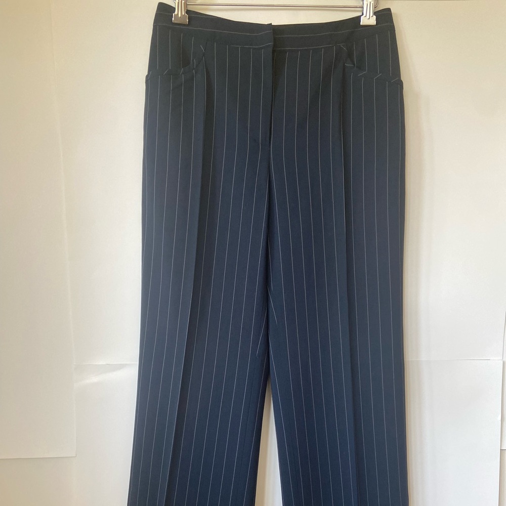 Vintage Moschino navy pinstripe pants